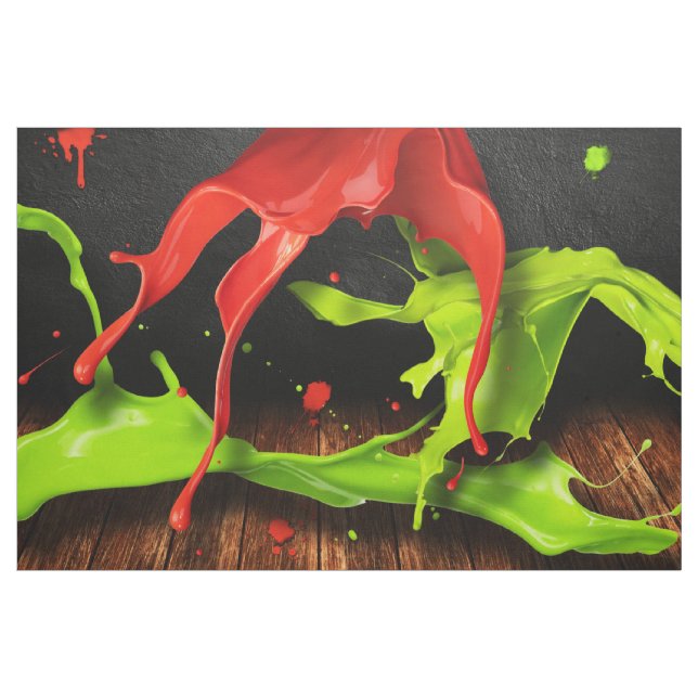 Tecido Tinta vermelha verde (Jarda)