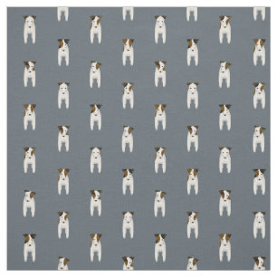 Tecido Tiny terriers Jack Russells, ardósia de padrão