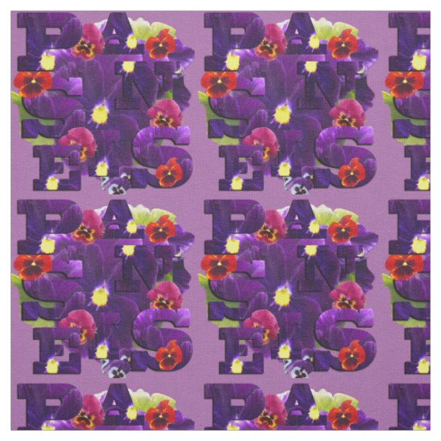 Tecido Tipografia de Pansy Roxo (Modelo)