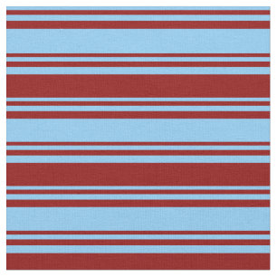 Tecido Tiras de cor azul-claro e vermelha-escura
