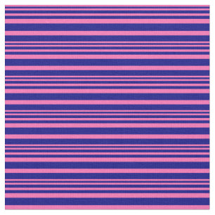 Tecido Tiras rosa-quente e azuis