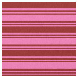 Tecido Tiras Vermelhas Rosa-Quente e Escuras