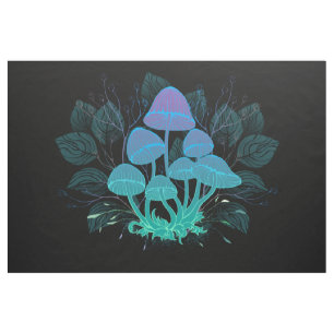 Tecido Toadstools em arbustos