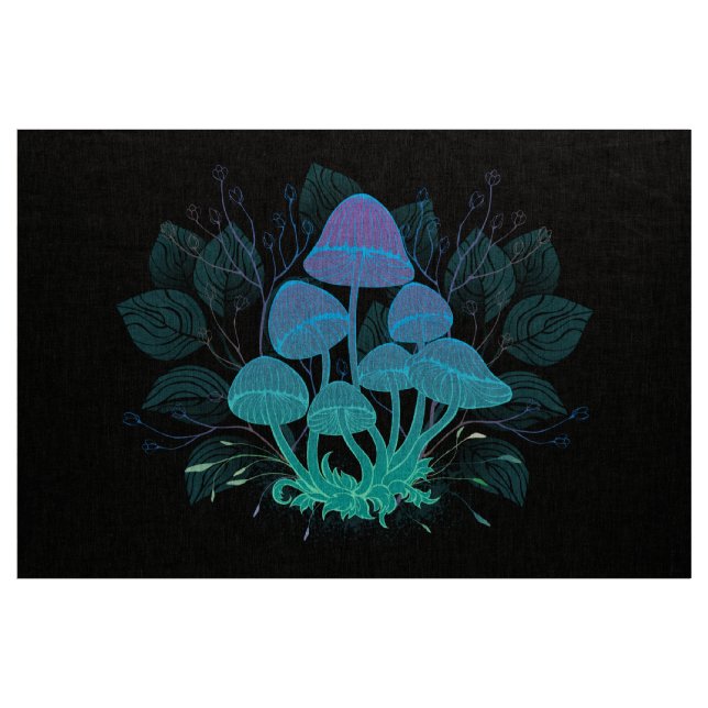 Tecido Toadstools em arbustos (Jarda)