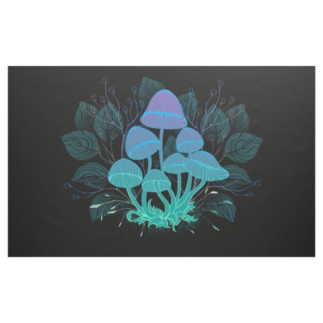 Tecido Toadstools em arbustos (Jarda)