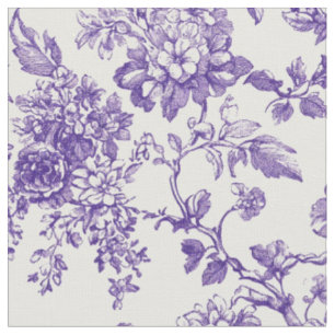 Tecido Toile Botânico Roxo Suave