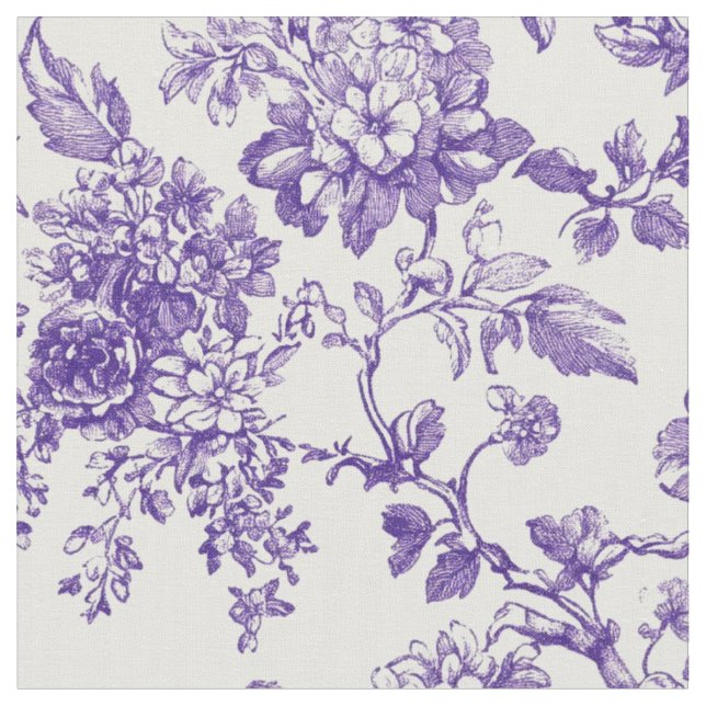 Tecido Toile Botânico Roxo Suave (Detalhe)