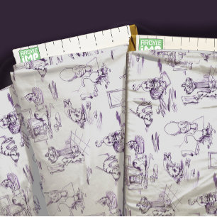 Tecido Toile De Banheiro De Gato Roxo