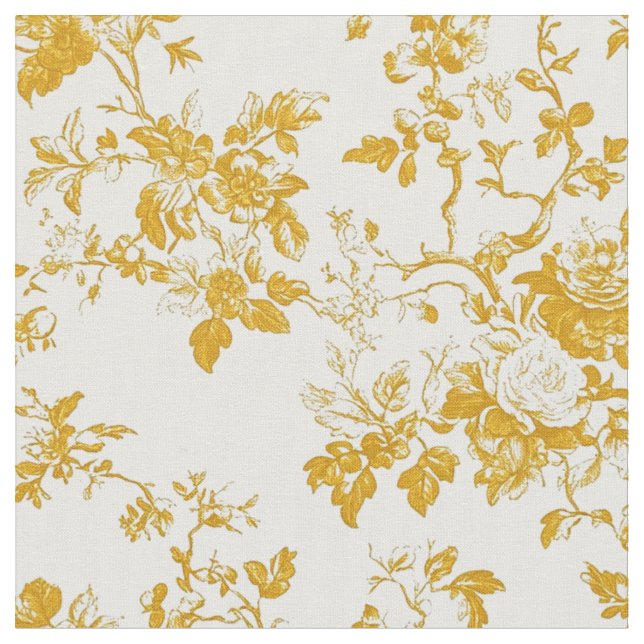 Tecido Toile de Rosa Mostarda (Detalhe)