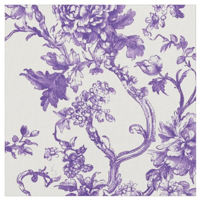 Tecido Toile de Videira Floral Roxa (Detalhe)