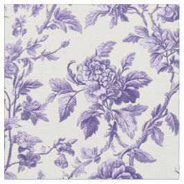 Tecido Toile Floral Botânica Violeta