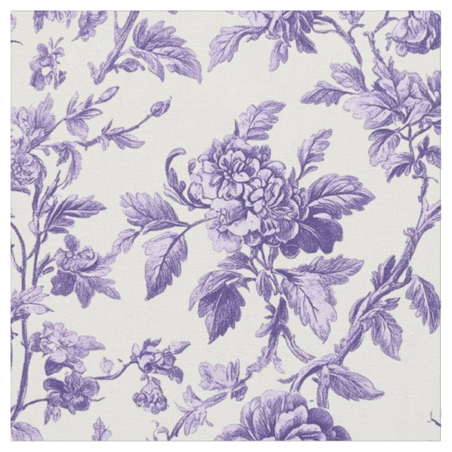 Tecido Toile Floral Botânica Violeta (Detalhe)