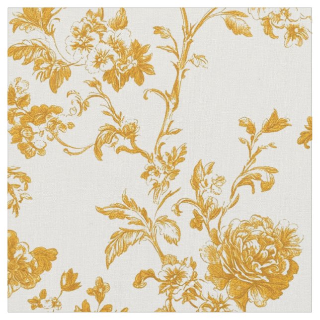 Tecido Toile Floral Dourada (Detalhe)