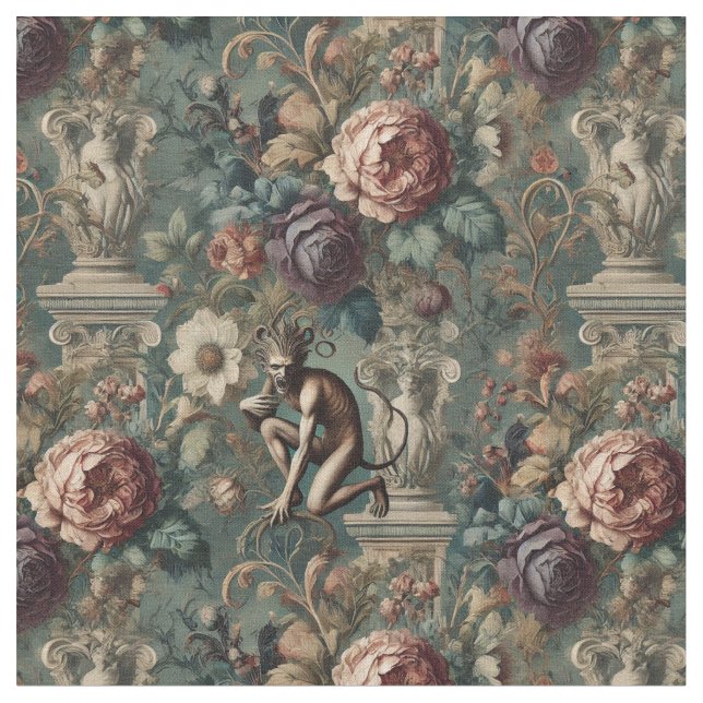 Tecido Tome uma Arco - Azulejo clássico vitoriano gótico (Detalhe)