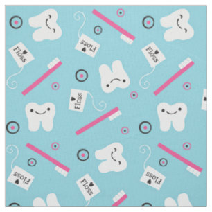 Tecido Tooth Toss em Azul