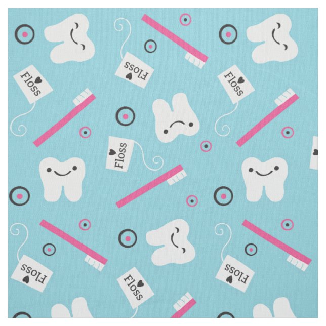 Tecido Tooth Toss em Azul (Modelo)
