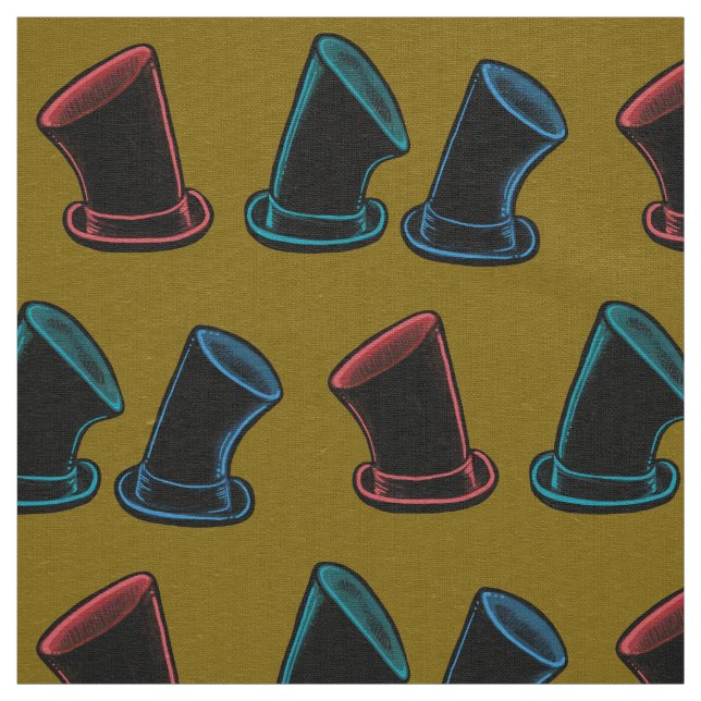 Tecido Top Hats Pattern (Modelo)