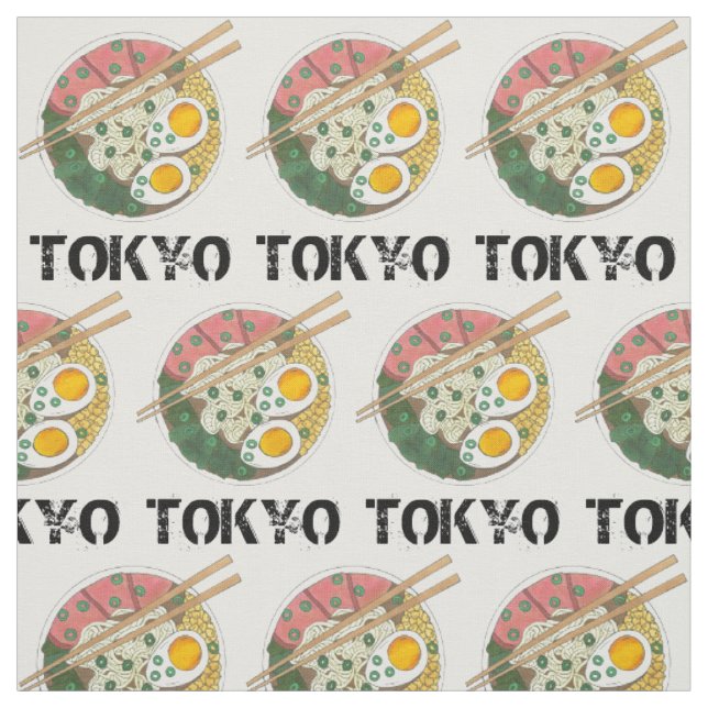 Tecido Tóquio Japão - Comida japonesa - Sopa de macarrão (Modelo)