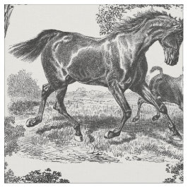 Tecido Torre de Cavalos Russos Brancos Elegantes