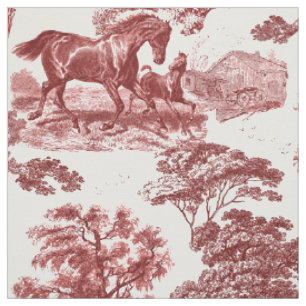 Tecido Torre Elegante Vermelho de Cavalo