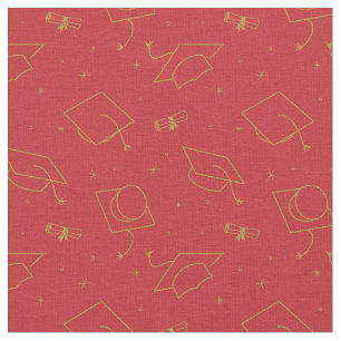 Tecido Toss do Boné de formatura de Fundo Vermelho