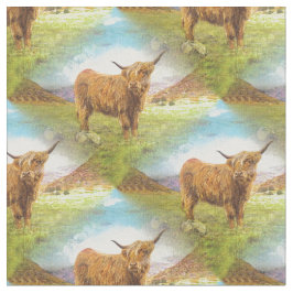 Tecido Touro das montanhas