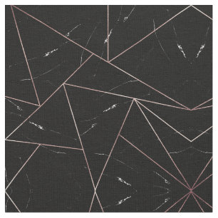 Tecido Traçado Dourado dos triângulos geométricos pretos