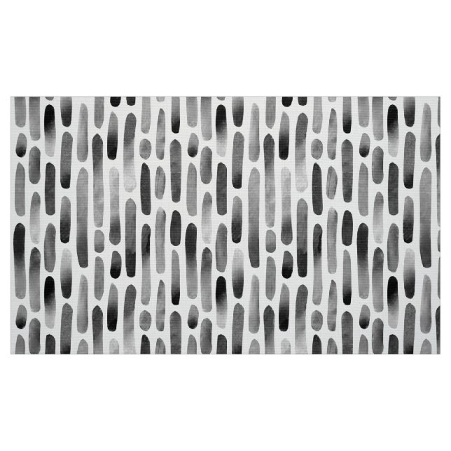 Tecido Traços de Aquarela 091121 - Preto e Branco (Fat Quarter)