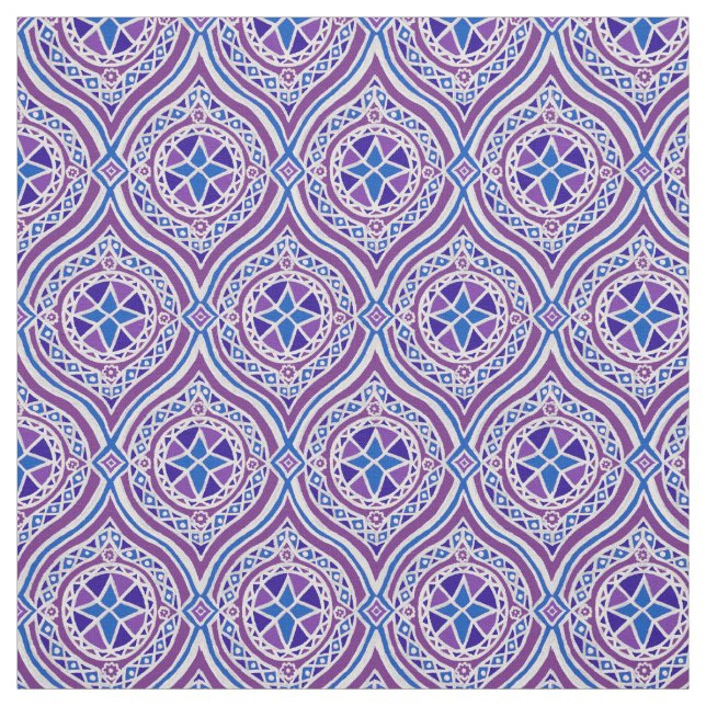 Tecido tradicional roxo e azul à moda de Ogees (Modelo)