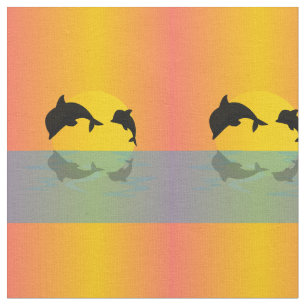 Tecido Trava golfinhos no Sunset