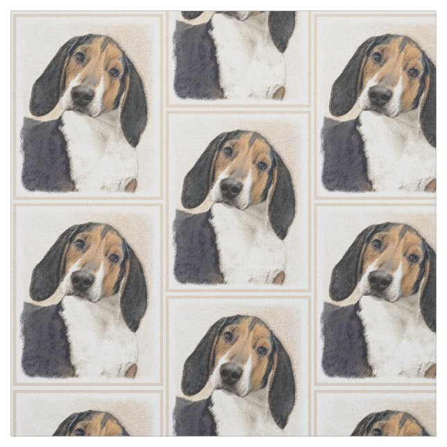 Tecido Treing Walker Coonhound Painting - Arte Original (Modelo)