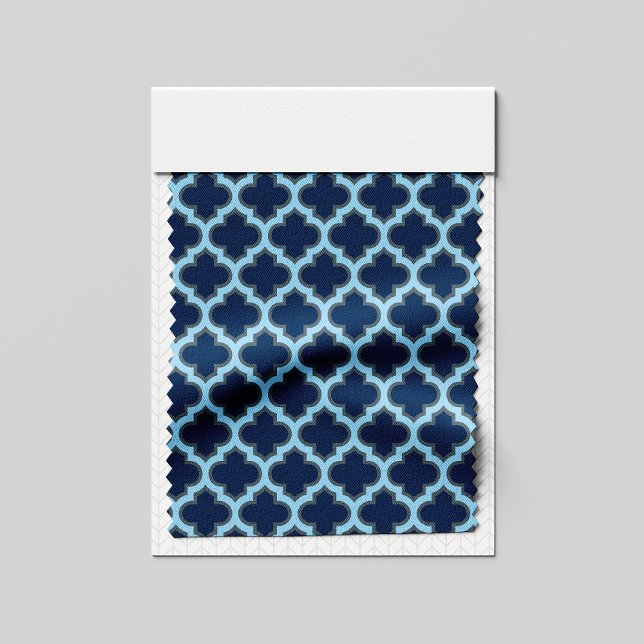 Tecido Trellis Azul e Bebê, Latite, Quatrefoil (Criador carregado)