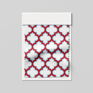 Tecido Trellis branca e vermelha, lete, quatrefoil
