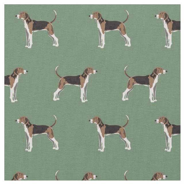 Tecido Tremendo Walker Coonhound verde (Detalhe)