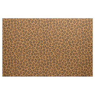 Tecido Trendy Leopard Animal Print Black Orange