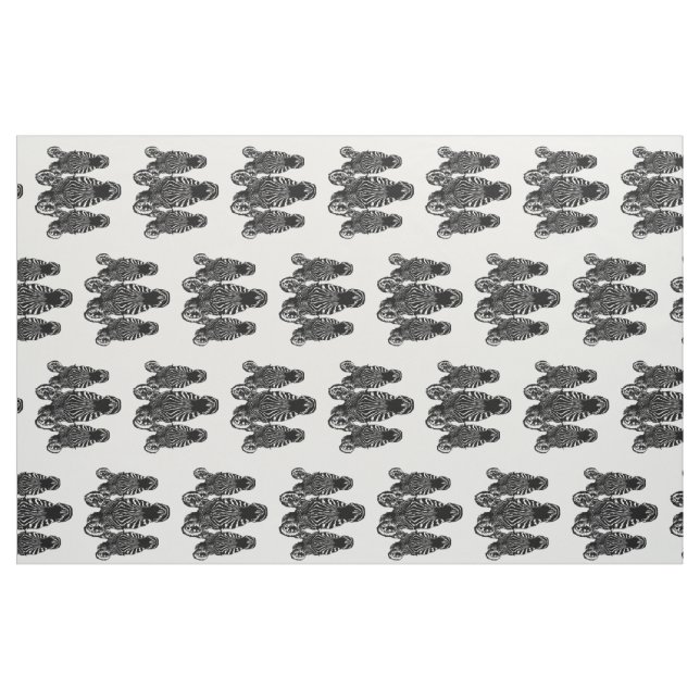 Tecido Trendy Zebra Herd na Impressão Zebra (Fat Quarter)