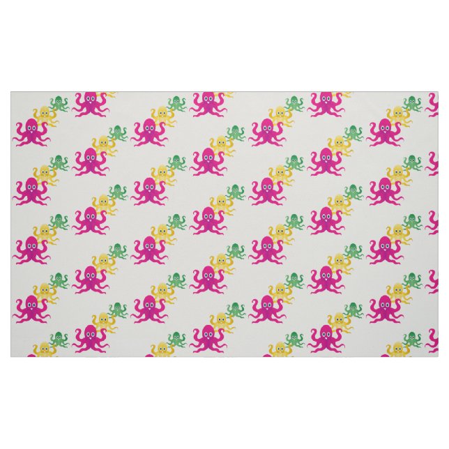 Tecido Três polvos engraçados (Fat Quarter)