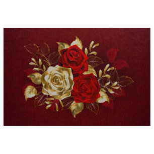 Tecido Três Rosas de joalharia