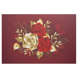 Tecido Três Rosas de joalharia