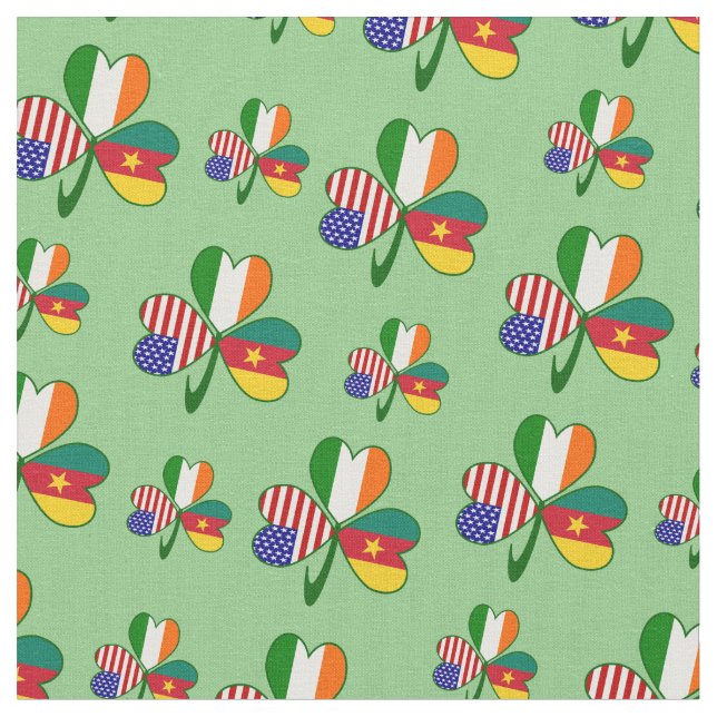 Tecido Trevo Camaronês Irlandês Americano (Detalhe)