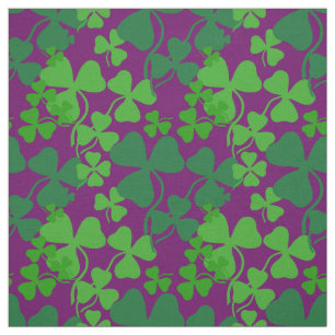 Tecido Trevo irlandês, roxo/ameixa, impressão 4 do teci