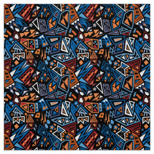 Tecido Triângulo pop art legal azul brilhante