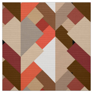 Tecido Triângulos Abstrato modernos, castanho, taupe e l