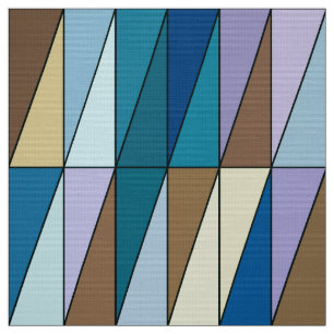 Tecido Triângulos, azul e café geométricos modernos Br