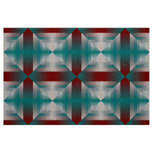 Tecido triângulos das cinzas de teal burgundy