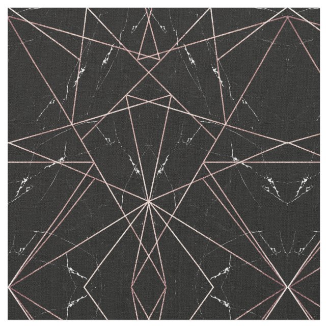 Tecido Triângulos de mármore Dourados geométricos moderno (Detalhe)