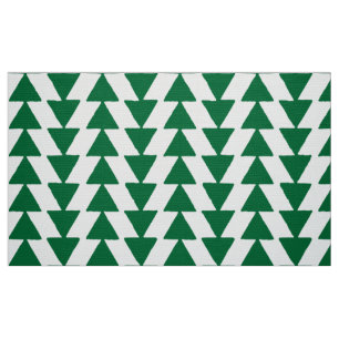 Tecido Triângulos de tinta - Floresta verde em branco