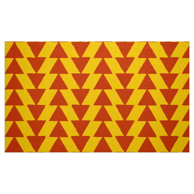 Tecido Triângulos de tinta - Vermelho tijolo em âmbar FFC (Fat Quarter)