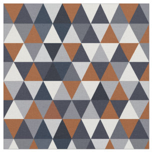 Tecido Triângulos do marinho e da oxidação mim