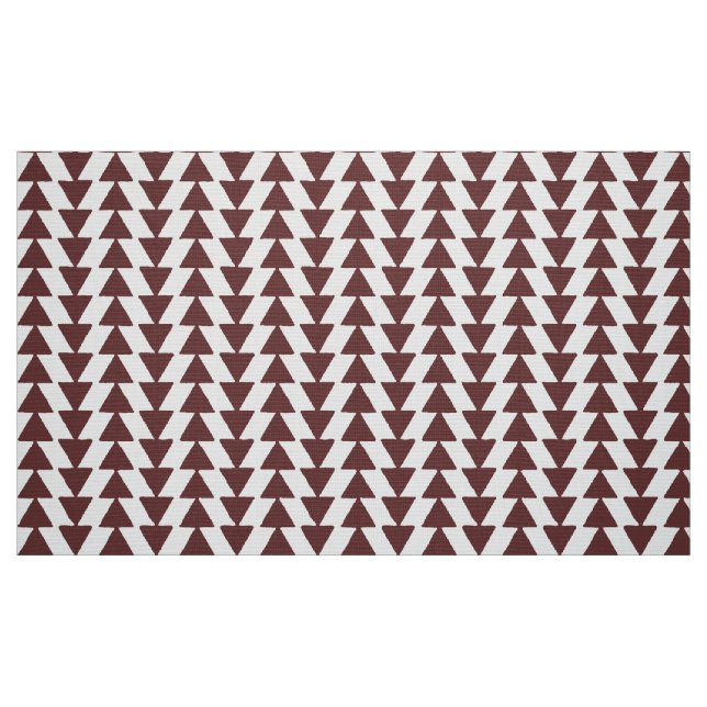 Tecido Triângulos Escuros - Castanho Escuro em Branco (Fat Quarter)